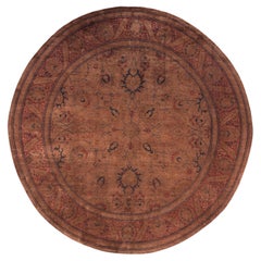 Overdyed Hand-Knotted Wool Modern-Contemporary Brown Area Rug 8' 3" x 8' 4"