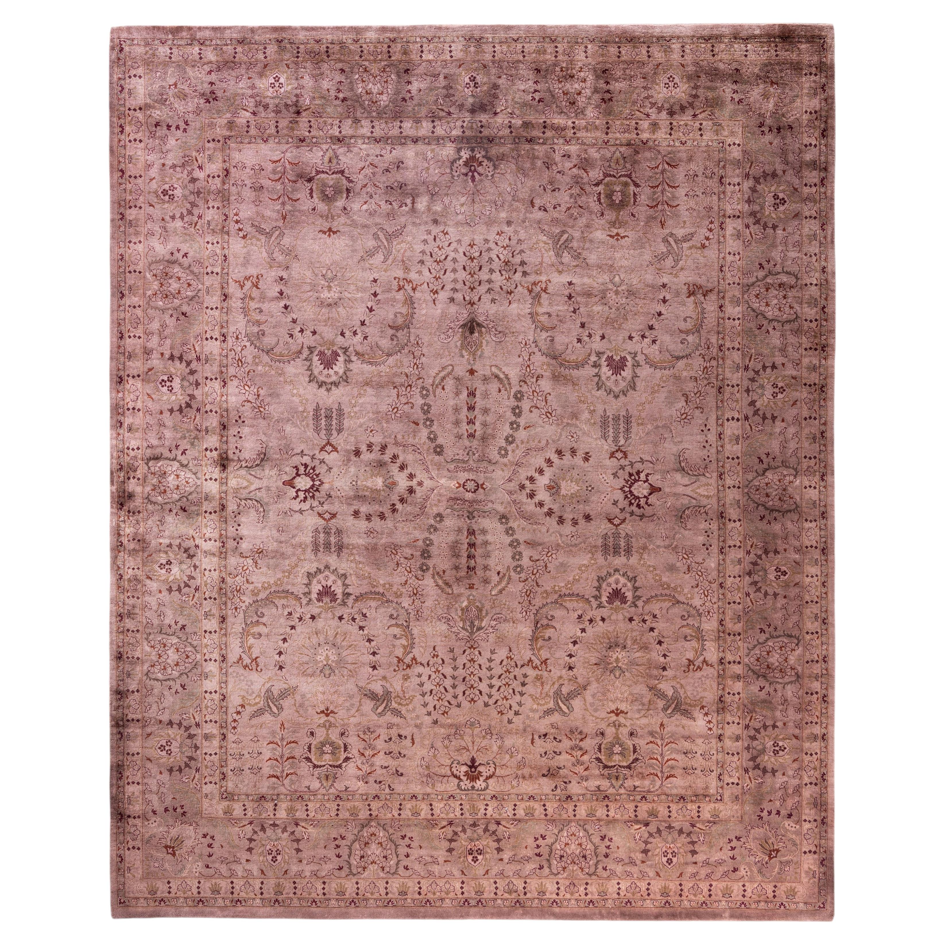 Overdyed Hand-Knotted Wool Modern-Contemporary Brown Area Rug 8' 3" x 9' 10"