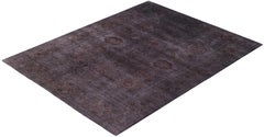 Overdyed Laine nouée à la main Tapis de zone moderne-contemporain marron 9' 0" x 11' 9"