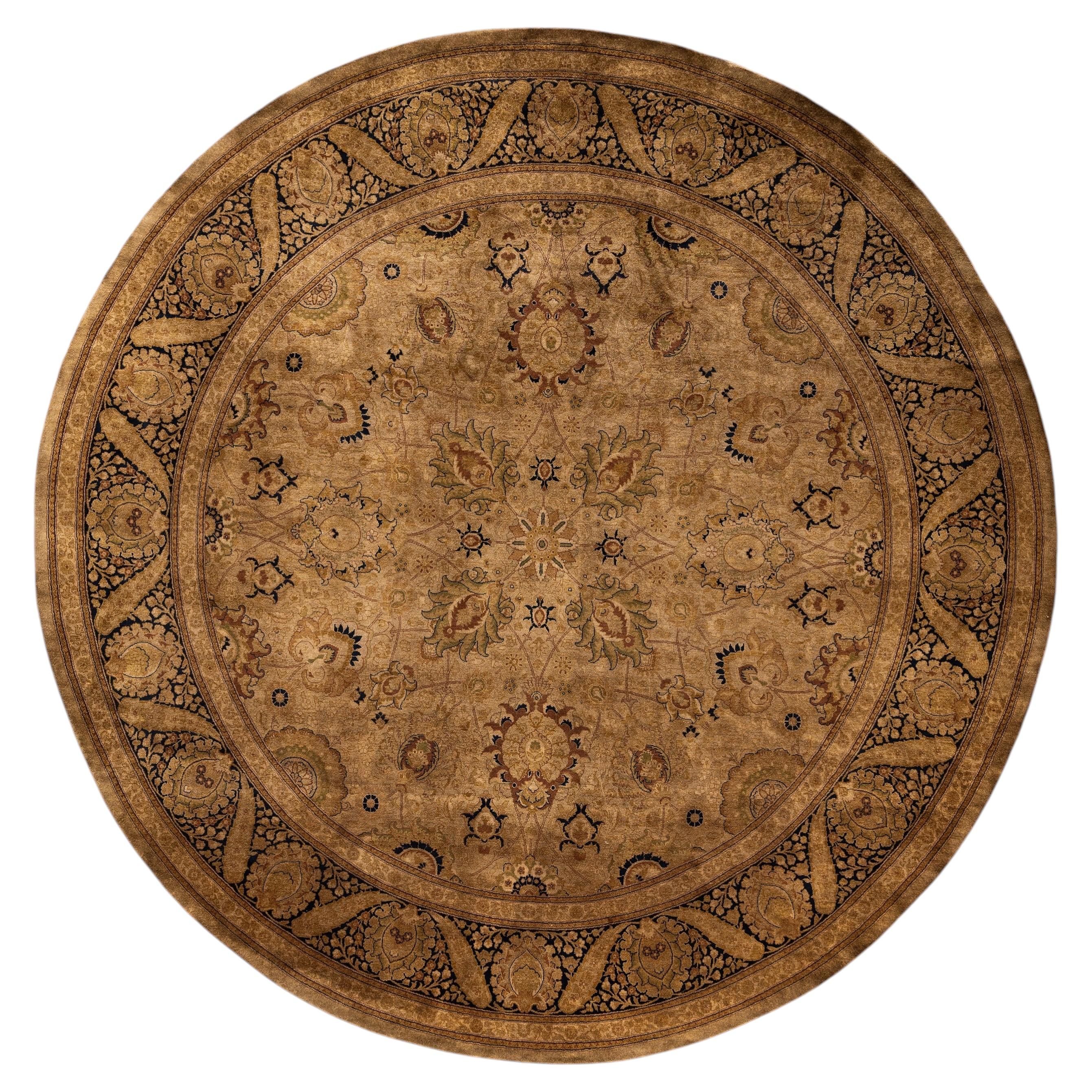 Overdyed Hand-Knotted Wool Modern-Contemporary Brown Area Rug 9' 1" x 9' 1"