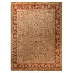 Overdyed Hand-Knotted Wool Modern-Contemporary Brown Area Rug 9' 2" x 12' 4"