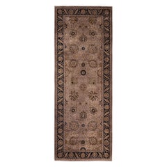 Overdyed Hand-Knotted Wool Modern-Contemporary Brown Runner 2' 11" x 8' 1"