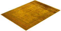 Übergefärbte handgeknüpfte Wolle modern-zeitgenössische Gold Bereich Teppich 10' 0" x 13' 6"
