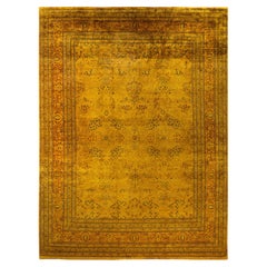 Overdyed Hand-Knotted Wool Modern-Contemporary Gold Area Rug 10' 0" x 13' 6"