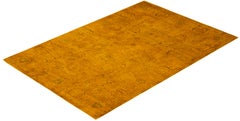 Overdyed Hand-Knotted Wool Modern-Contemporary Gold Area Rug 5' 3" x 7' 9"