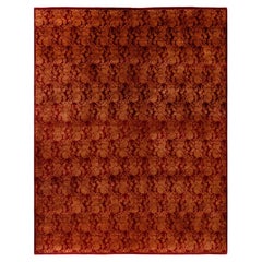 Overdyed Hand-Knotted Wool Modern-Contemporary Gold Area Rug 8' 1" x 10' 7"
