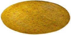 Overdyed handgeknüpfte Wolle modern-zeitgenössischen Gold Bereich Teppich 8' 4" x 8' 4"