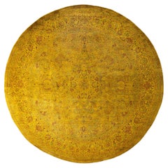 Overdyed handgeknüpfte Wolle modern-zeitgenössischen Gold Bereich Teppich 8' 4" x 8' 4"