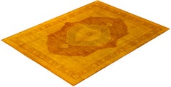 Übergefärbte handgeknüpfte Wolle modern-zeitgenössische Gold Bereich Teppich 9' 2" x 12' 2"