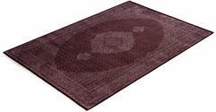 Overdyed Hand-Knotted Wool Modern-Contemporary Gray Area Rug 6' 2" x 9' 2"