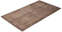 Übergefärbte handgeknüpfte Wolle modern-zeitgenössischen grünen Bereich Teppich 3' 2" x 5' 2"