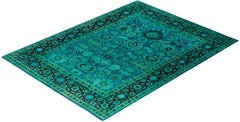 Gefärbte handgeknüpfte Wolle modern-zeitgenössischen grünen Bereich Teppich 9' 2" x 12' 4"