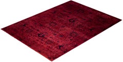 Overdyed Hand-Knotted Wool Modern-Contemporary Pink Area Rug 10' 1" x 14' 6"