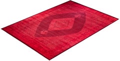 Overdyed handgeknüpfte Wolle modern-zeitgenössischen rosa Bereich Teppich 10' 2" x 14' 4"
