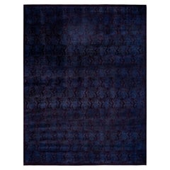 Overdyed Hand-Knotted Wool Modern-Contemporary Pink Area Rug 10' 2" x 14' 4"