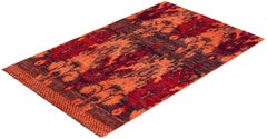 Overdyed Hand-Knotted Wool Modern-Contemporary Pink Area Rug 3' 10" x 6' 3"