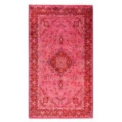 Overdyed handgeknüpfte Wolle modern-zeitgenössischen rosa Bereich Teppich 3' 2" x 5' 5"
