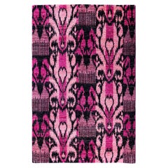 Overdyed Hand-Knotted Wool Modern-Contemporary Pink Area Rug 4' 1" x 6' 3"