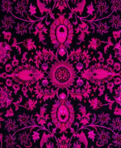Overdyed Hand-Knotted Wool Modern-Contemporary Pink Area Rug 4' 8" x 7' 8"