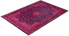 Overdyed handgeknüpfte Wolle modern-zeitgenössischen rosa Bereich Teppich 6' 0" x 9' 3"