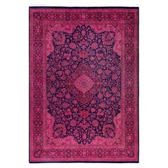 Overdyed handgeknüpfte Wolle modern-zeitgenössischen rosa Bereich Teppich 6' 0" x 9' 3"