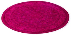 Overdyed handgeknüpfte Wolle modern-zeitgenössischen rosa Bereich Teppich 6' 1" x 6' 1"