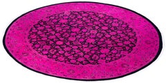 Overdyed Hand-Knotted Wool Modern-Contemporary Pink Area Rug 8' 1" x 8' 4"