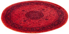 Overdyed Hand-Knotted Wool Modern-Contemporary Pink Area Rug 8' 1" x 8' 4"