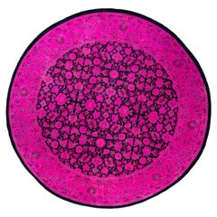 Overdyed Hand-Knotted Wool Modern-Contemporary Pink Area Rug 8' 1" x 8' 4"