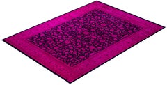 Overdyed Hand-Knotted Wool Modern-Contemporary Pink Area Rugs 9' 2" x 12' 5"