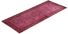 Overdyed Hand-geknüpfte Wolle Modern-Contemporary Rosa Läufer 2' 8" x 6' 6"