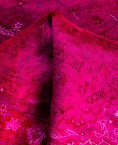 Overdyed Hand-Knotted Wool Modern-Contemporary Pink Runner 2' 8" x 6' 7"
