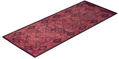 Overdyed Hand-Knotted Wool Modern-Contemporary Pink Runner 2' 8" x 6' 8"