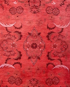 Overdyed Hand-Knotted Wool Modern-Contemporary Pink Runner 2' 8" x 7' 6"
