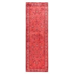 Overdyed Hand-Knotted Wool Modern-Contemporary Pink Runner 2' 8" x 7' 6"