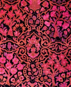 Overdyed Hand-Knotted Wool Modern-Contemporary Pink Runner 3' 0" x 14' 3"