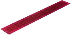Overdyed Hand-Knotted Wool Modern-Contemporary Pink Runner 3' 0" x 22' 4"