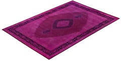 Overdyed Hand-Knotted Wool Modern-Contemporary Purple Area Rug 10' 0" x 14' 2"