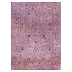 Overdyed Hand-Knotted Wool Modern-Contemporary Purple Area Rug 10' 1" x 14' 6"