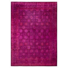 Overdyed Hand-Knotted Wool Modern-Contemporary Purple Area Rug 10' 2" x 14' 1"