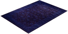 Overdyed Hand-Knotted Wool Modern-Contemporary Purple Area Rug 10' 3" x 14' 4"