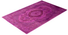 Overdyed Hand-Knotted Wool Modern-Contemporary Purple Area Rug 2' 8" x 4' 3"