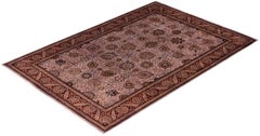 Overdyed Hand-Knotted Wool Modern-Contemporary Purple Area Rug 6' 2" x 9' 1"