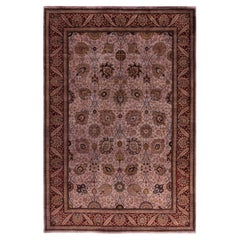 Overdyed Hand-Knotted Wool Modern-Contemporary Purple Area Rug 6' 2" x 9' 1"