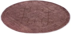 Overdyed Hand-Knotted Wool Modern-Contemporary Purple Area Rug 8' 4" x 8' 5"