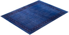 Overdyed Hand-Knotted Wool Modern-Contemporary Purple Area Rug 9' 10" x 13' 1"