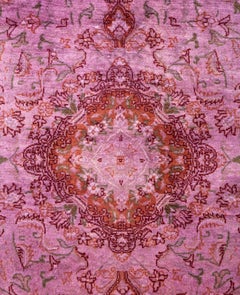 Overdyed Hand-Knotted Wool Modern-Contemporary Purple Runner 2' 6" x 10' 2"