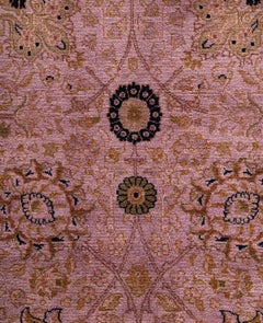 Overdyed Hand-Knotted Wool Modern-Contemporary Purple Runner 3' 0" x 8' 1"