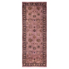 Overdyed Hand-Knotted Wool Modern-Contemporary Purple Runner 3' 0" x 8' 1"