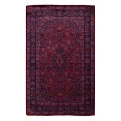 Overdyed Hand-Knotted Wool Modern-Contemporary Red Area Rug 2' 8" x 4' 4"